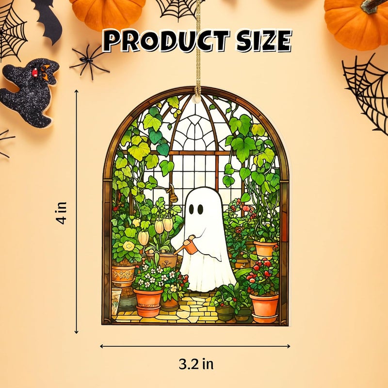 Hutato Cute Ghost Plant Ornament – Cute Halloween Decoration for Home, Office, or Garden, Ornament Gift for Plant Lovers and Collectors, Ghost Plant Suncatcher (Ma 2) - Image 4